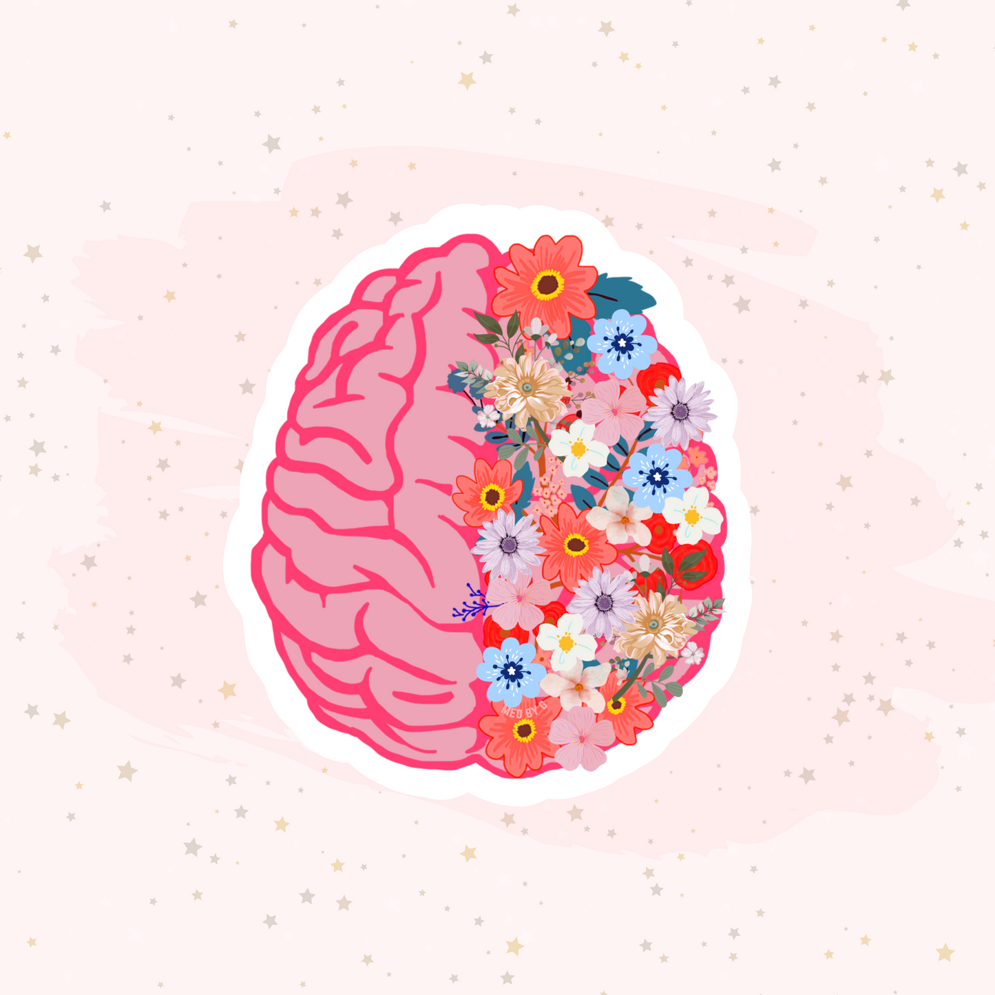 Floral Brain (Sticker)