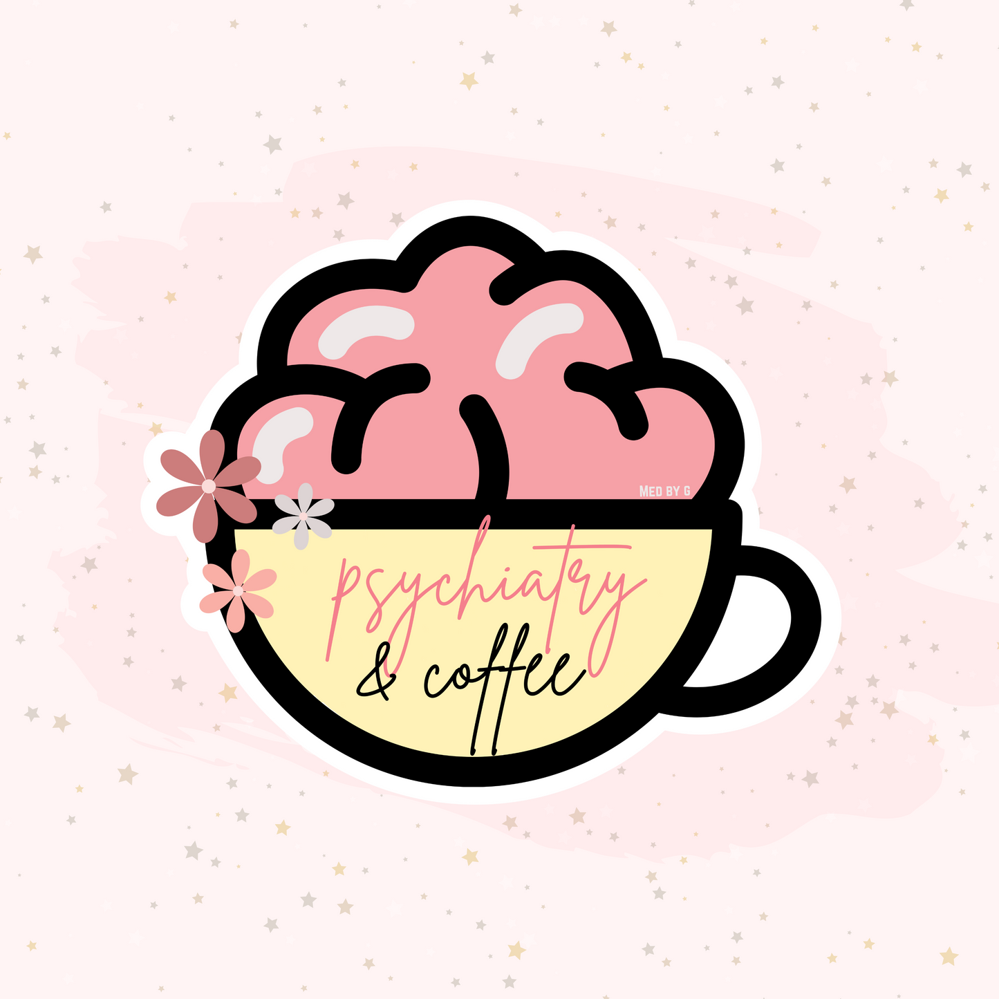 Psychiatry & Coffee (Sticker)