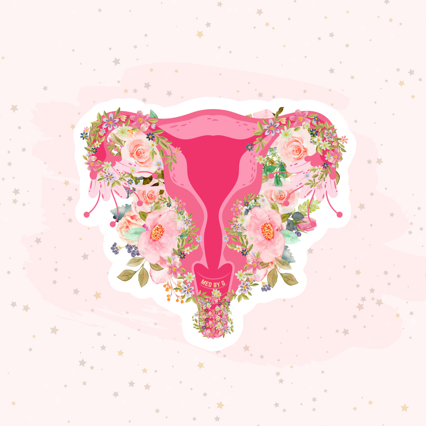 Floral Uterus (Sticker)