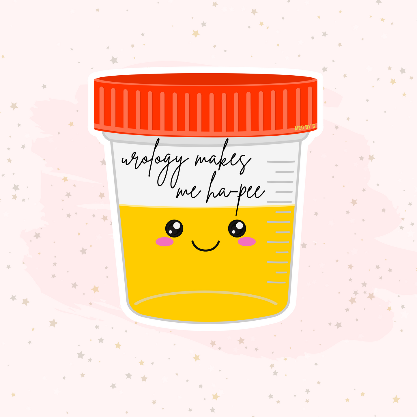 Urology Makes Me Ha-Pee (Sticker)