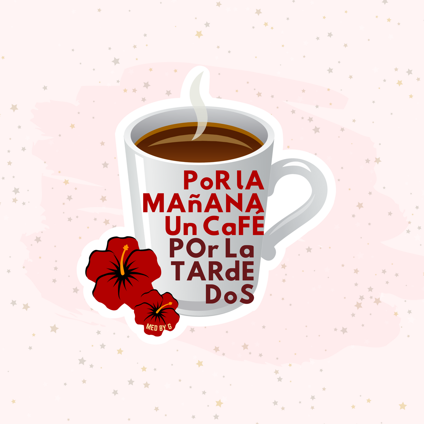 Por la mañana un café (Sticker)