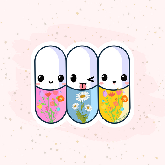 Floral Pills (Sticker)