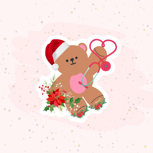 Teddy Bear: Christmas (Sticker)