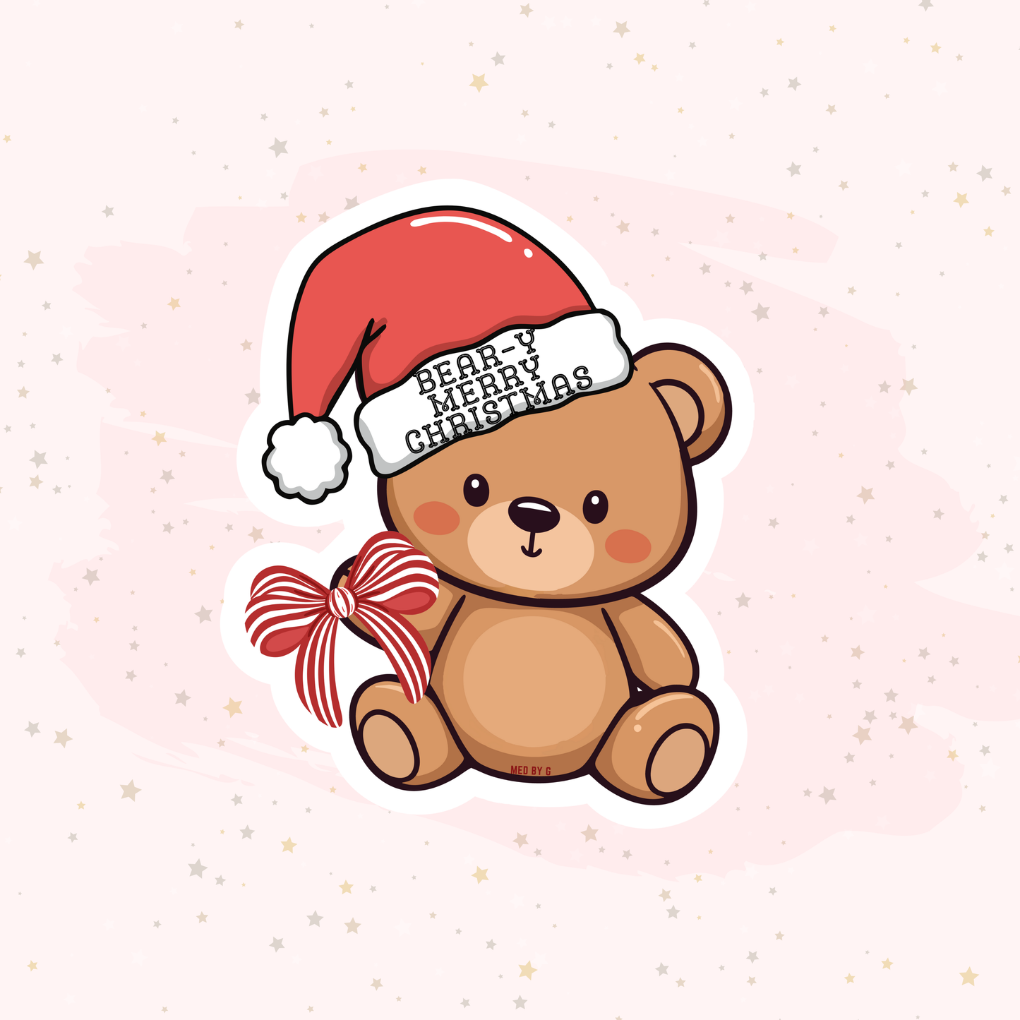 A Bear-y Merry Christmas (Sticker)