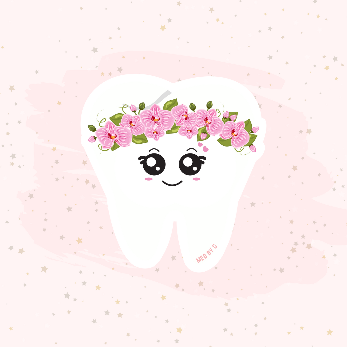 Floral Tooth (Sticker)