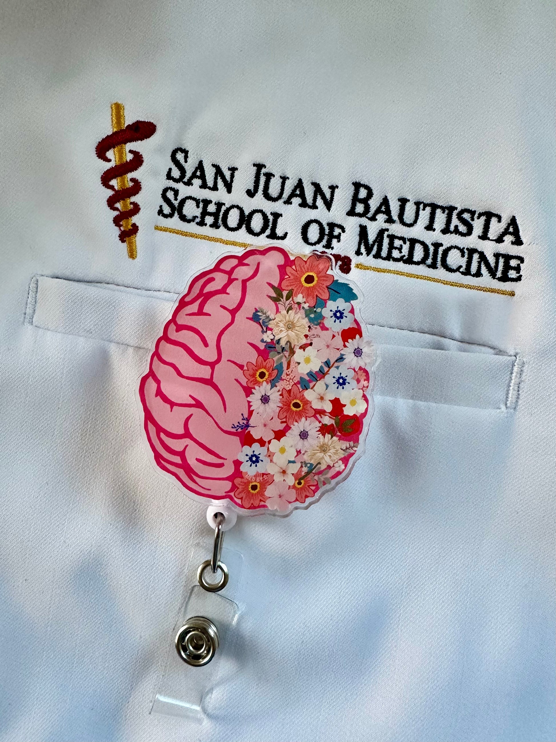 Floral Brain - New Version (Retractable Id Badge Reel) – Med by G ♥