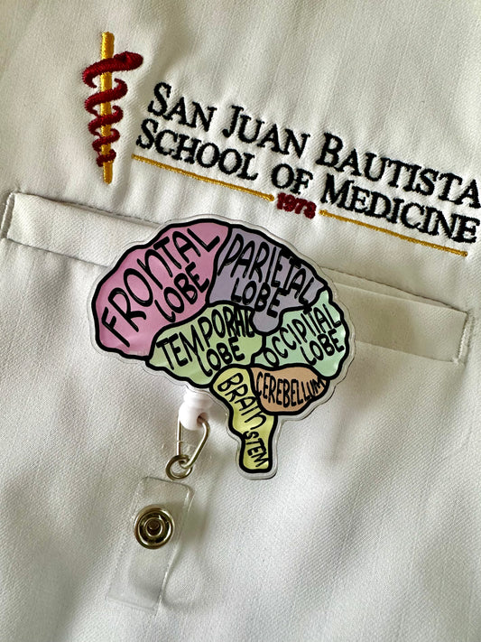 Brain Anatomy (Retractable Id Badge Reel)